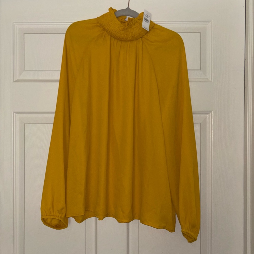 LOFT Woman’s Mustard Blouse NWT